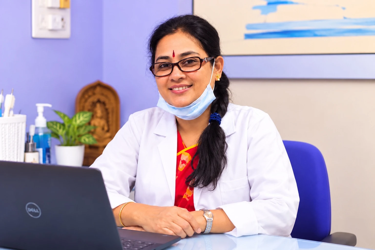Dr. S. Kruparani at the clinic