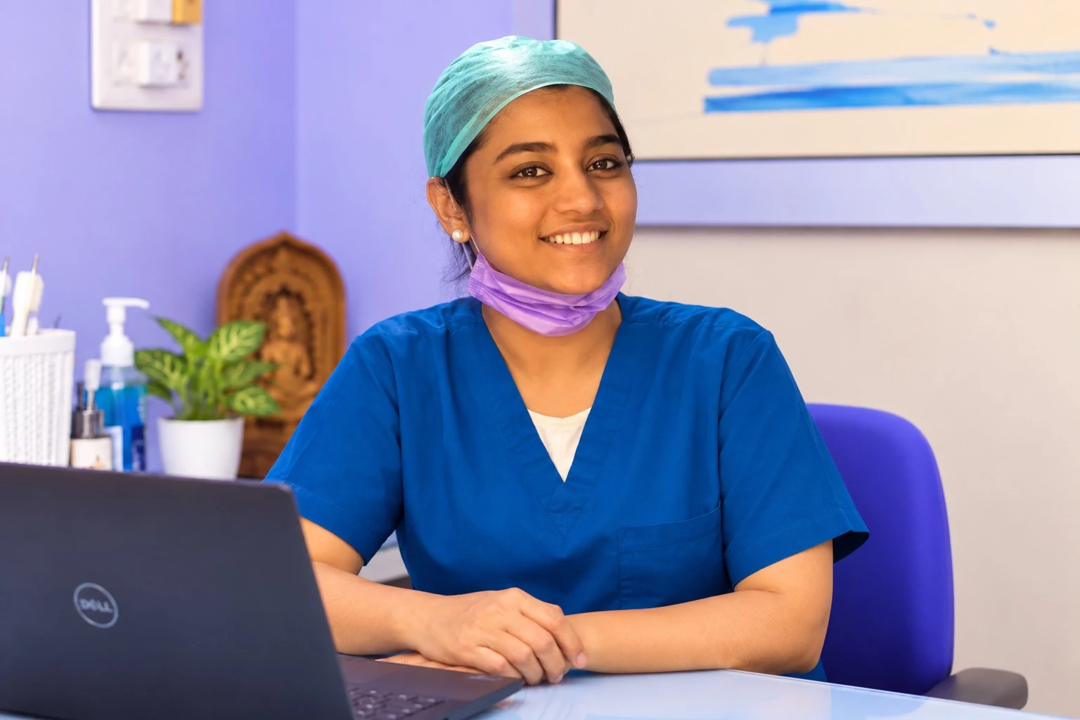 Dr. Samyukta at the clinic